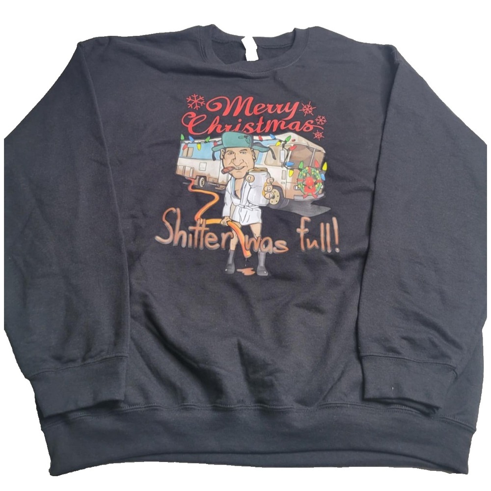 Christmas Vacation Graphic Sweatshirt Unisex XL Black‎